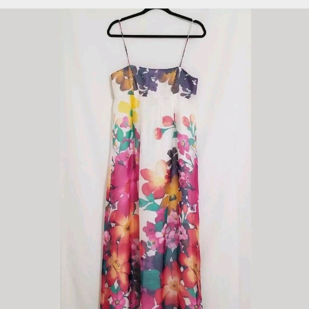 Floral Maxi Dress Zara Basic Sz M